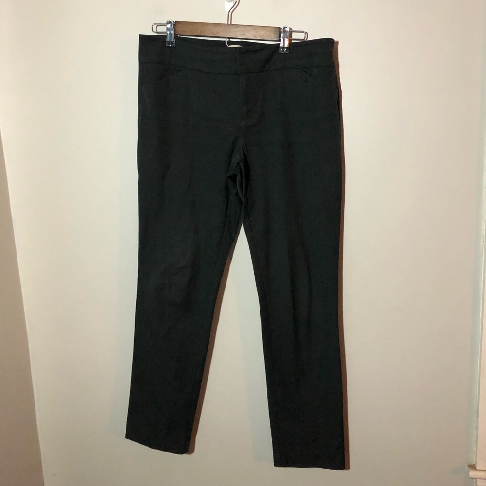 Ecru womens charcoal grey trousers pants cotton stretch size 10 business career